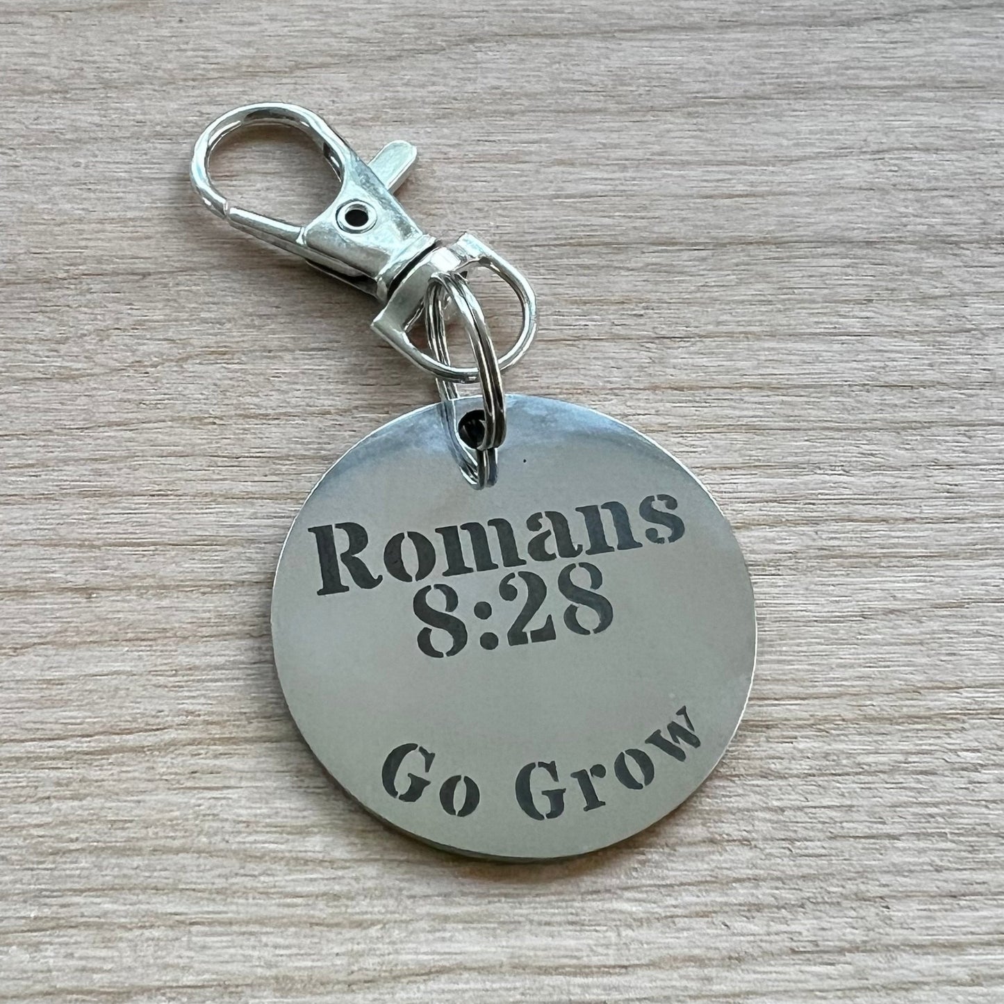 Metal Go Grow Breakthrough Keychain