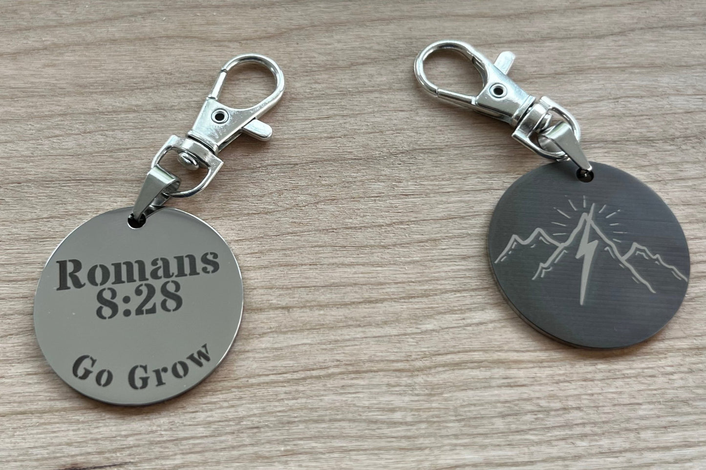 Metal Go Grow Breakthrough Keychain