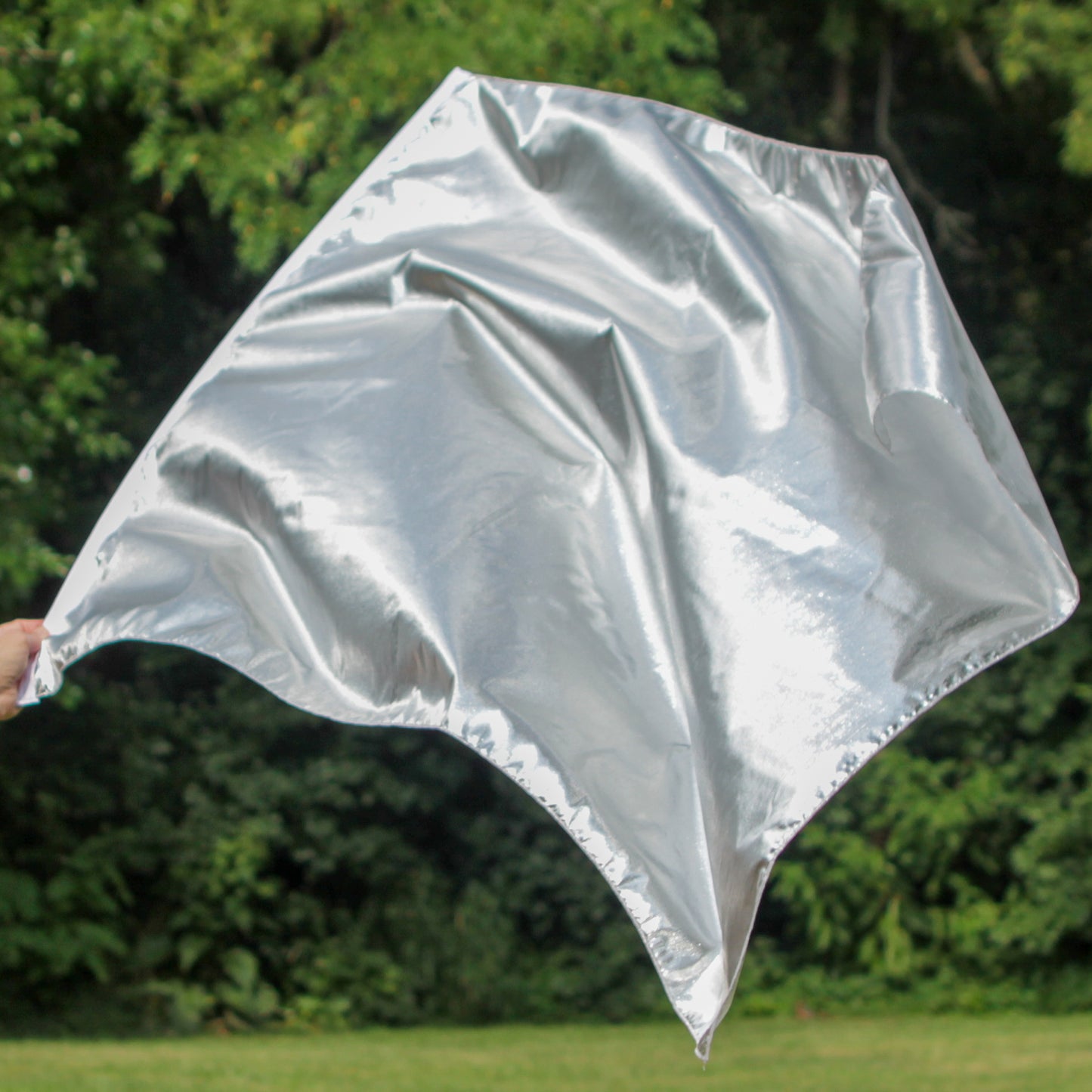 Silver Tissue Lame Worship Flags