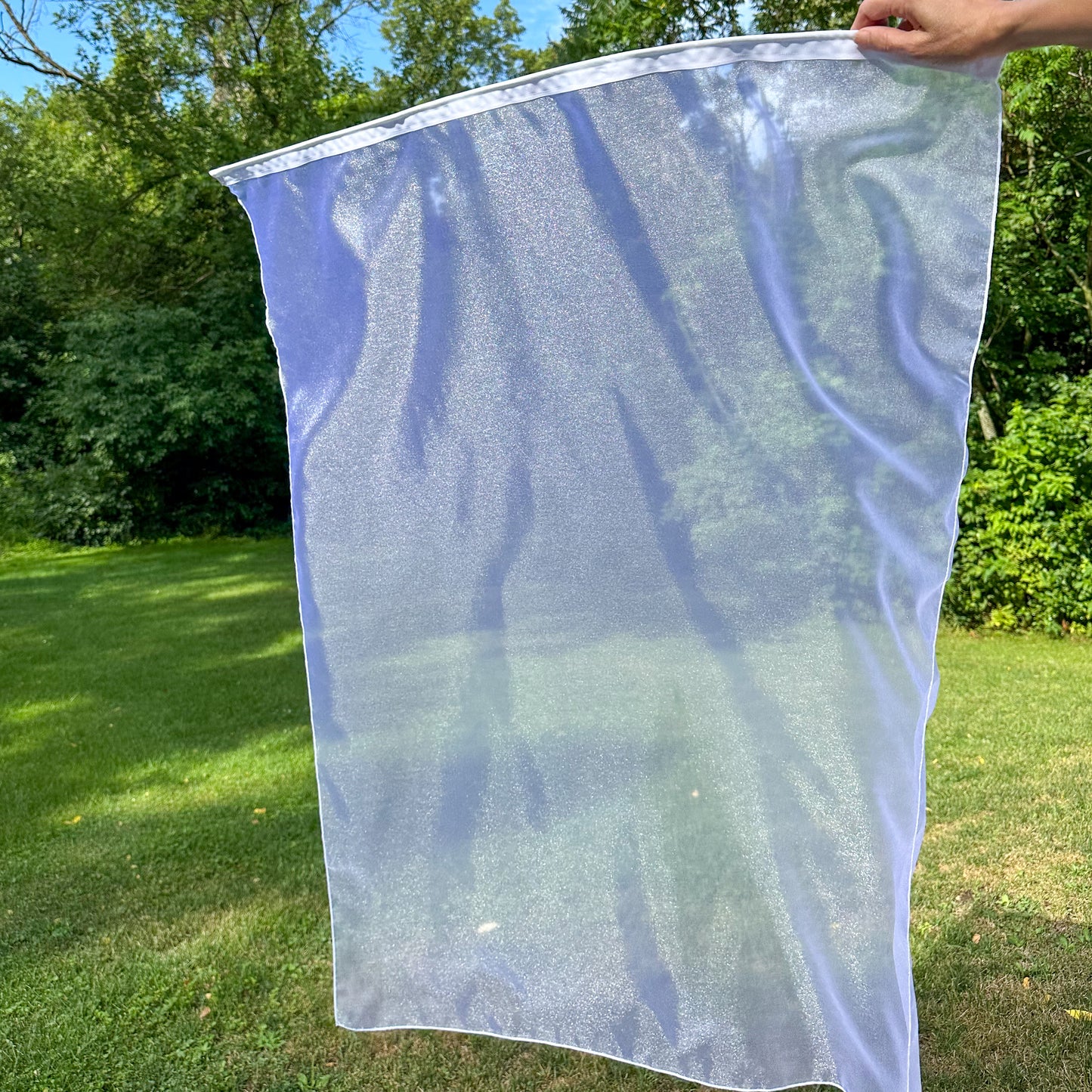 White Sparkle Worship Flags