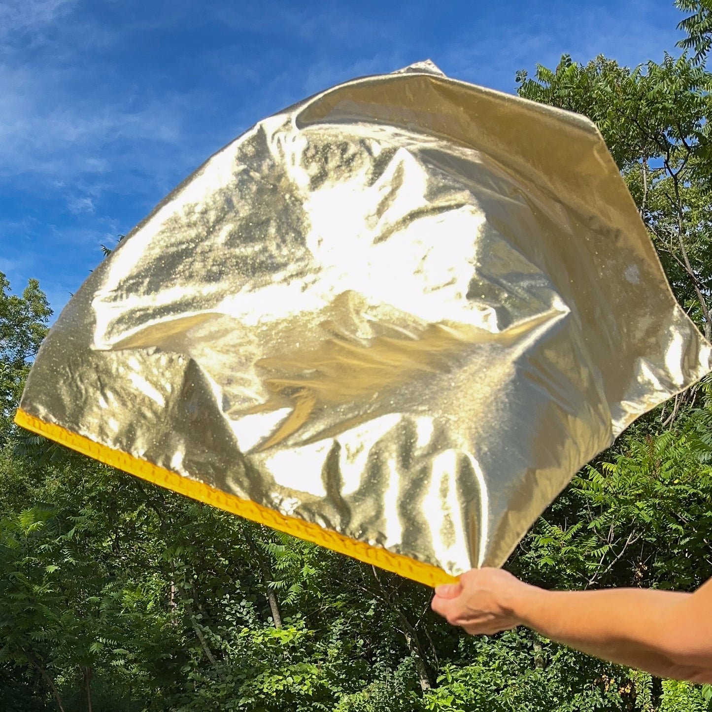 Gold Tissue Lame Worship Flags