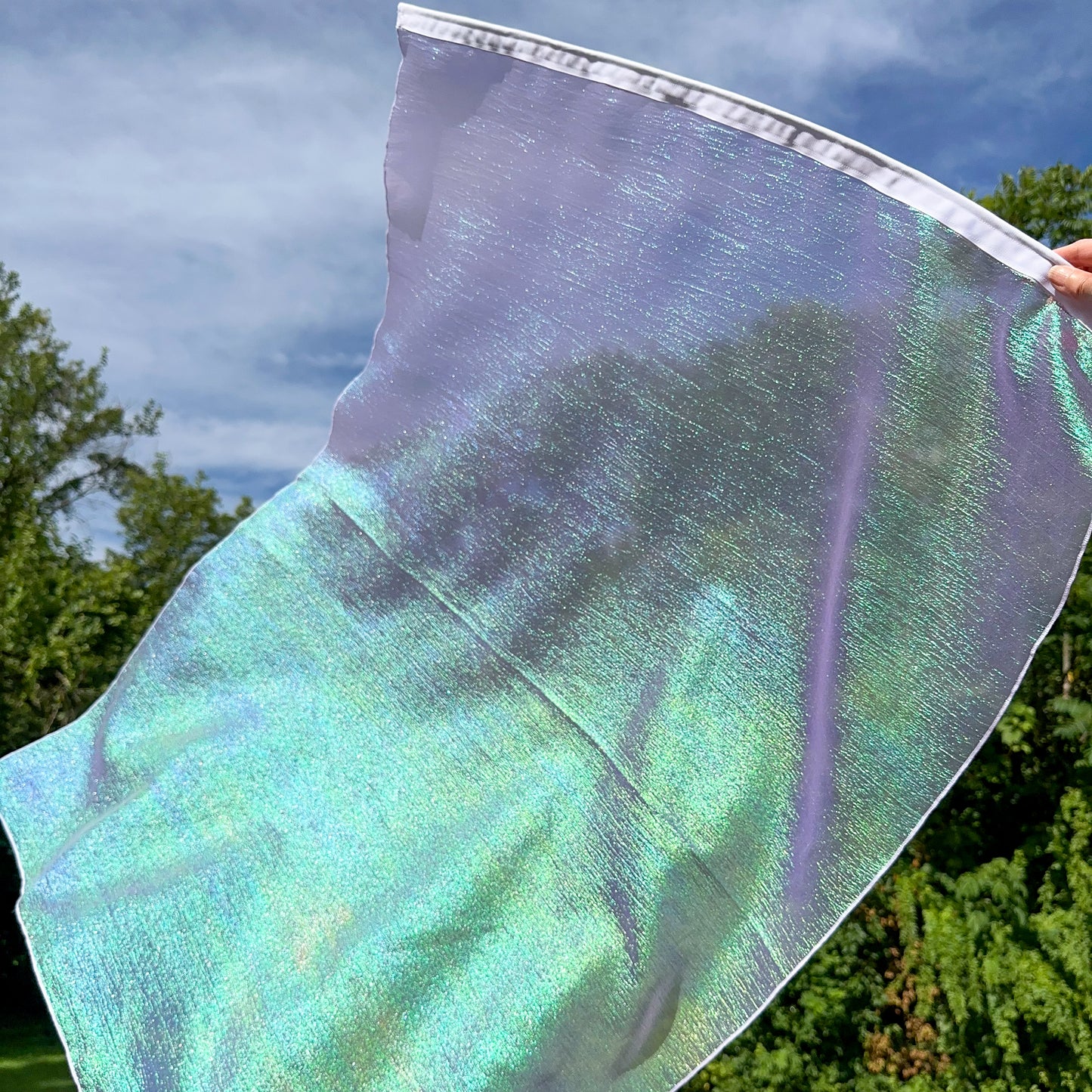 Lilac Rainbow Lame Worship Flags