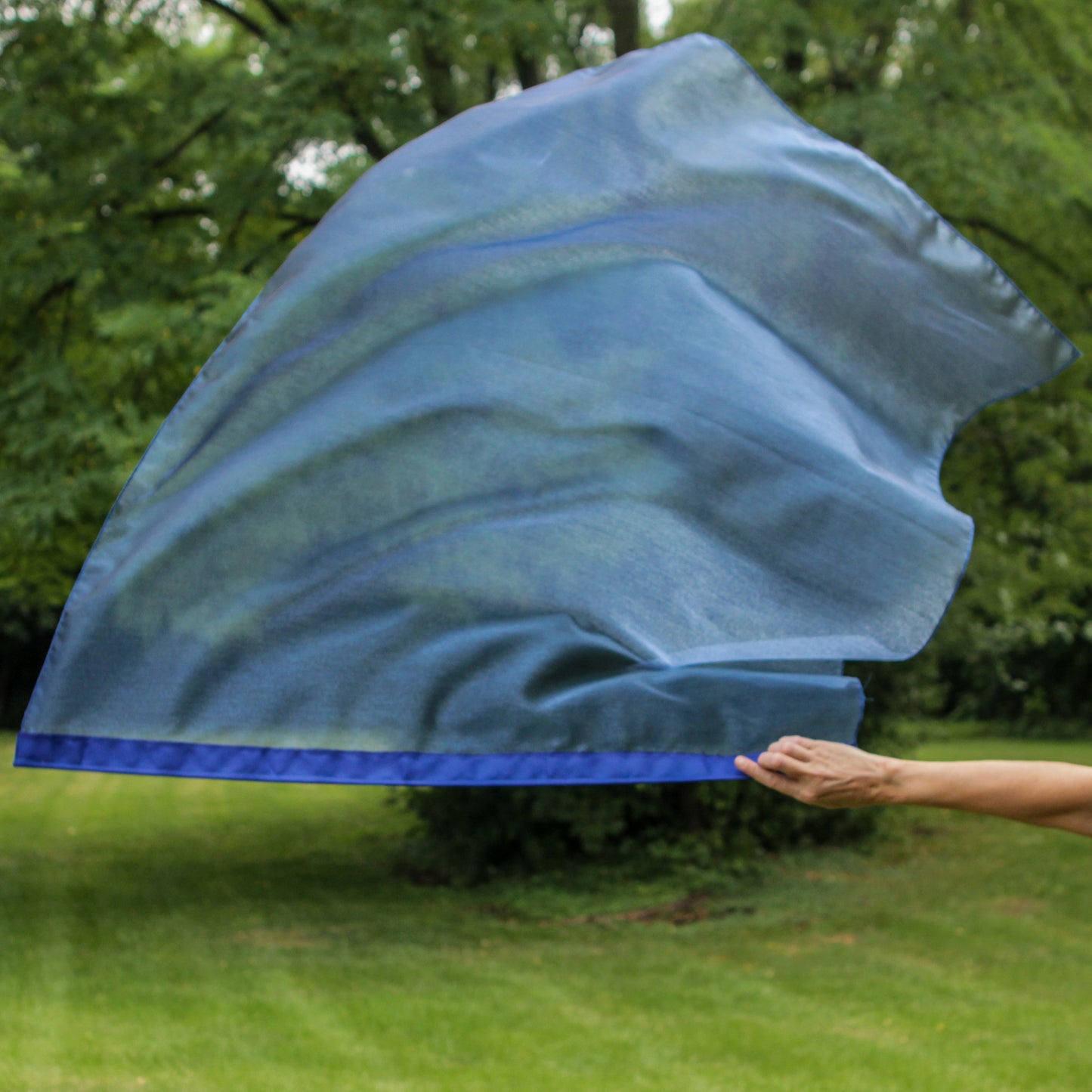 Sapphire Blue Sparkle Worship Flags