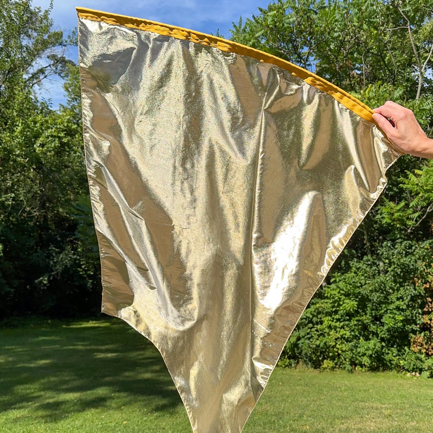 Gold Tissue Lame Worship Flags